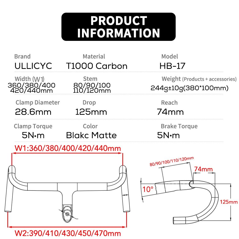 Cockpit de guidon de vélo intégré en fibre de carbone ultra-léger 237g pour vélo de route, câble int