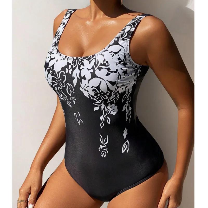 Une pièce grands maillots de bain fermé grande taille maillots de bain Push Up femme corps maillots