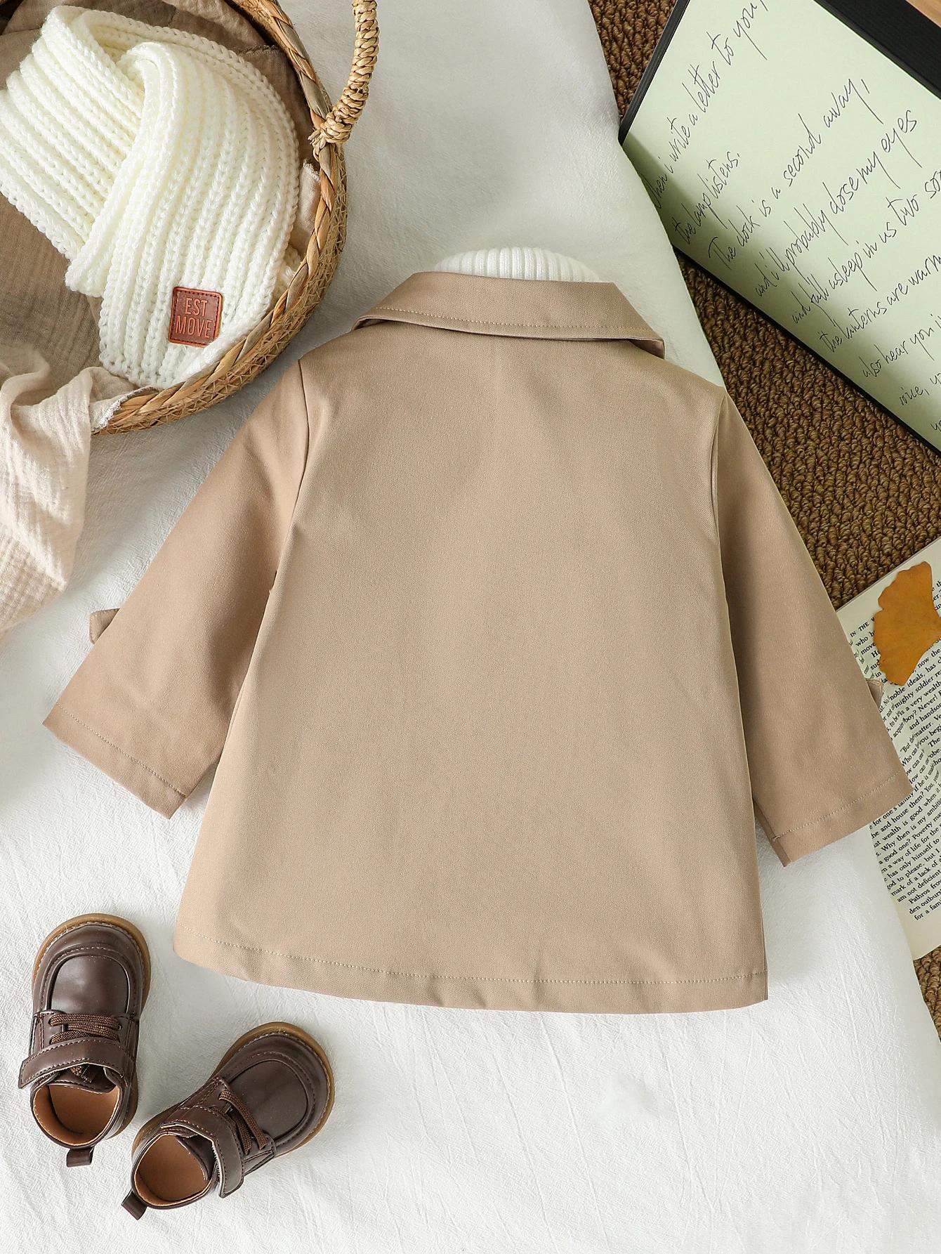 Trench-Coat pour bébés garçons, nouvelle mode automne/hiver, veste à manches longues, Cardigan Doubl