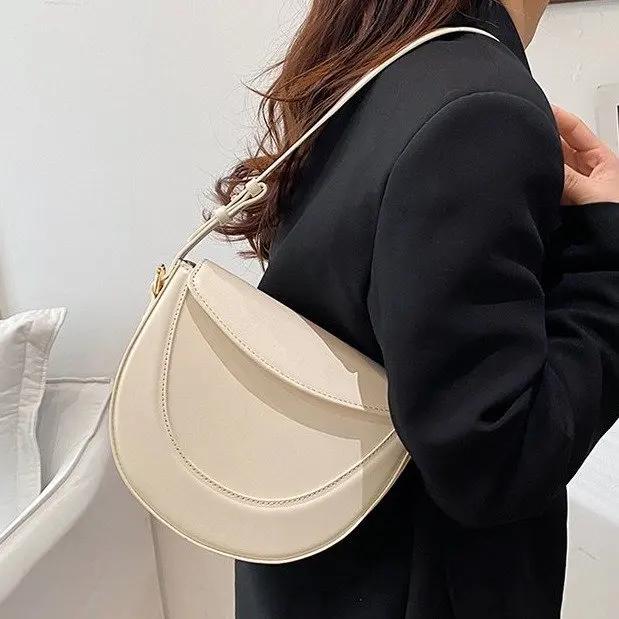 Sac à main élégant à bandoulière, sac à main en cuir de luxe haut de gamme pour femmes, design vinta