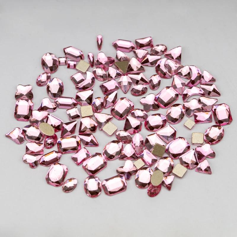 VDD 100/500 pièces nouvelle couleur forme mixte verre cristal Strass Flatback Strass paillettes bril