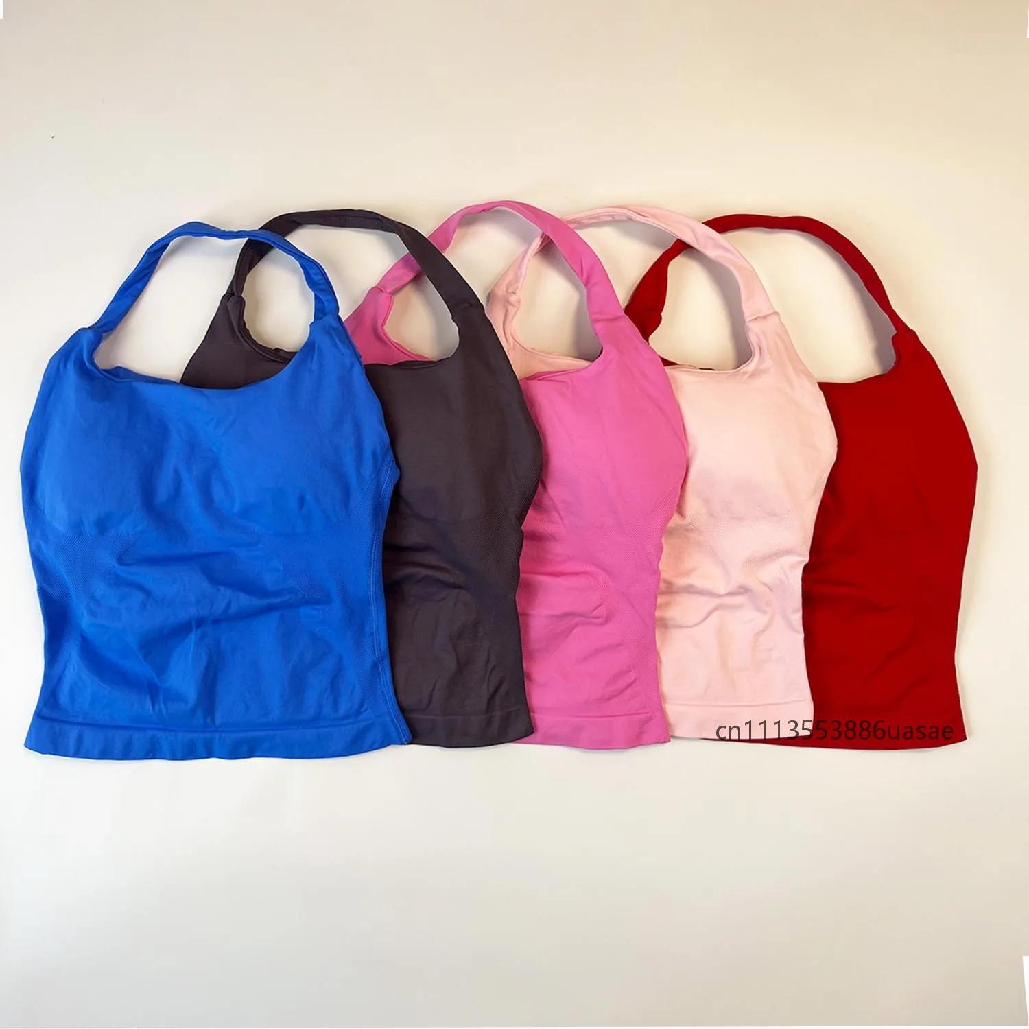 Impact Halter Top pour femme, soutien-gorge de sport push-up à larges bretelles, débardeur de yoga d