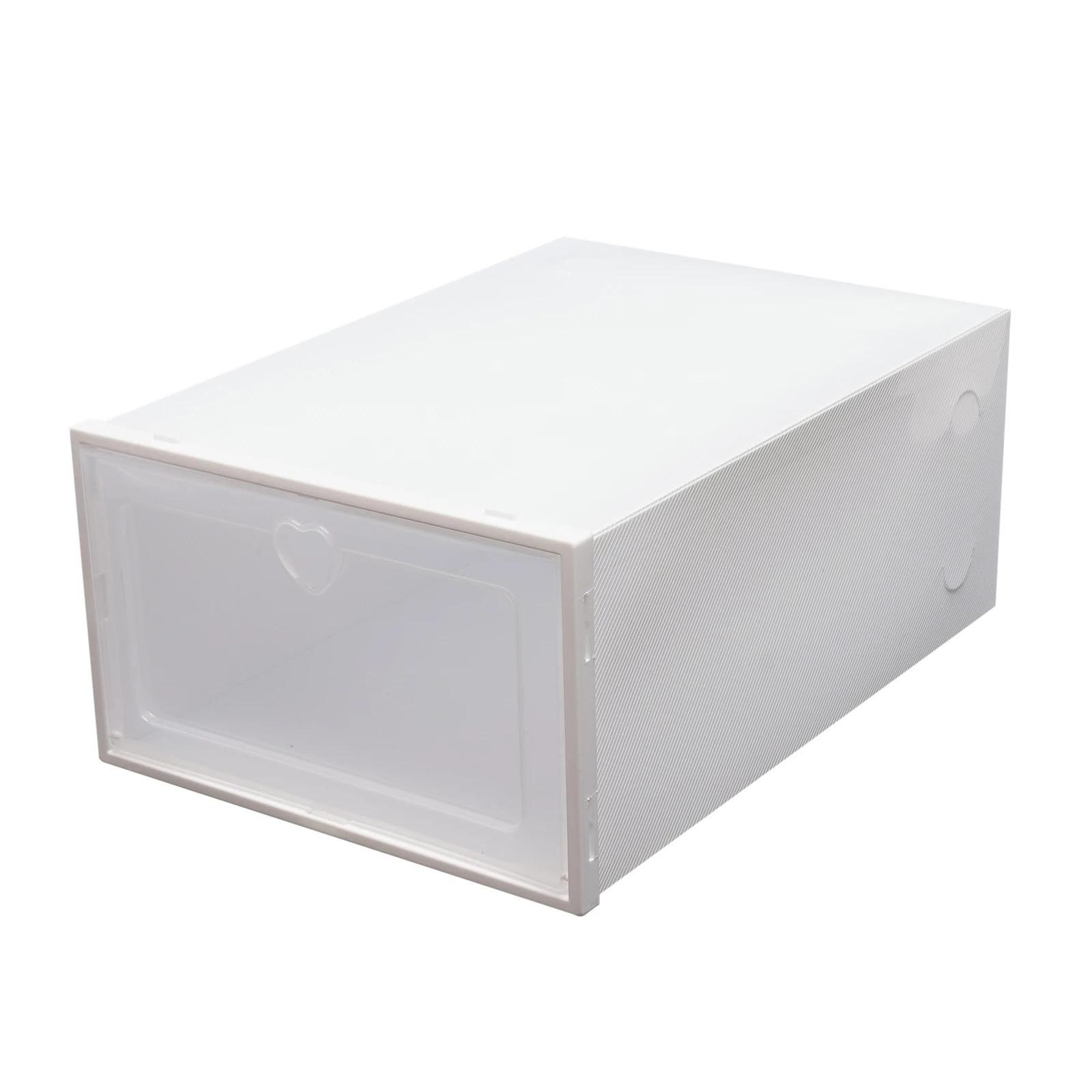Boîtes à chaussures pliables, organisateurs de chaussures en plastique, étuis de rangement empilable