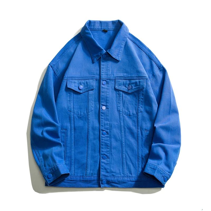 Veste en jean surdimensionnée pour hommes, coton blanc, vêtements masculins, haut classique, mode dé