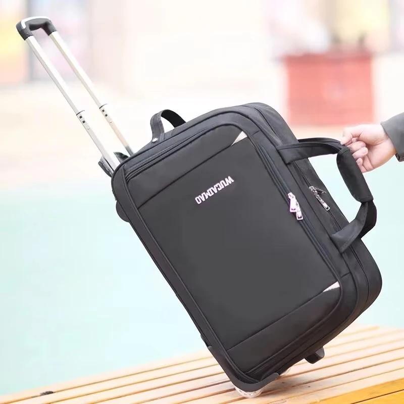 Nouvelles femmes valise à roulettes mode sac à bagages étanche chariot bagages sac de voyage hommes