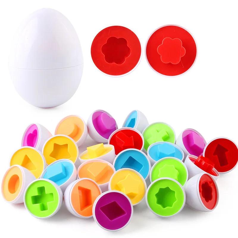 Oeufs vis 3D Puzzle Montessori apprentissage éducation mathématiques jouets enfants forme Match jeu