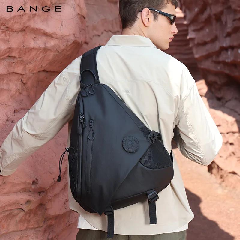 Bange hommes simple épaule mode léger bandoulière hommes étanche grande capacité sac de poitrine sac