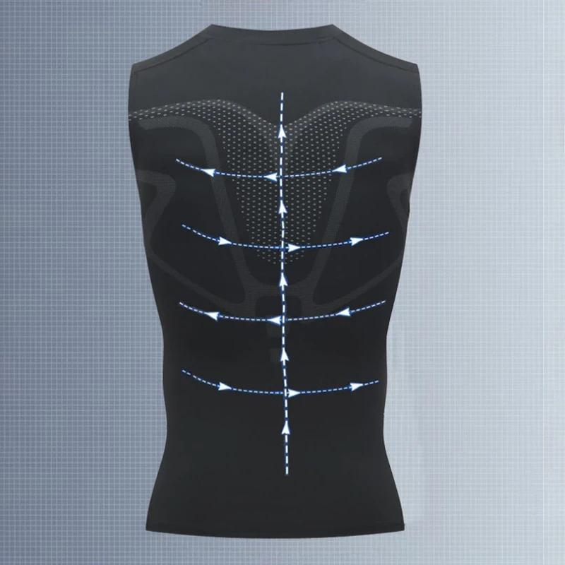 Débardeur de Compression pour hommes, chemise de gymnastique sans manches, vêtements de sport à séch