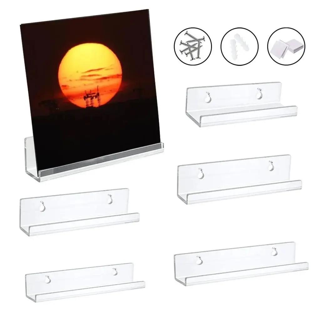 Présentoir de disques en acrylique de 4/7/12 pouces, étagère murale transparente en vinyle, étagères