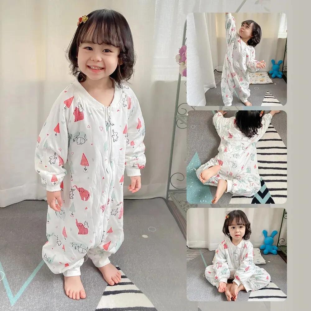 Sac de couchage pour bébé filles mignonnes hiver chaud sac de nuit pour bébé avec pieds 1-4 ans enfa