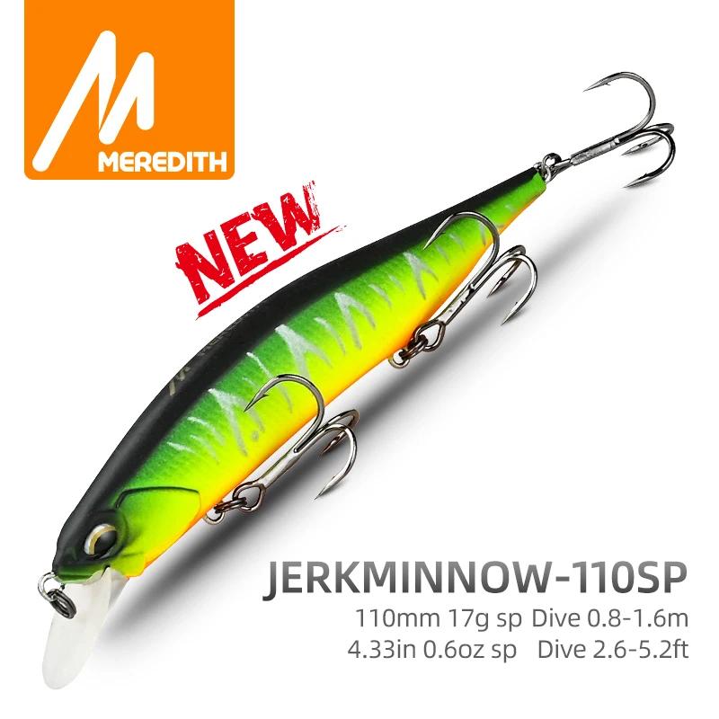 MEREDITH REALIS Jerkbait Wobbler 110mm 17g SP leurres de pêche appât dur vairon plusieurs couleurs p