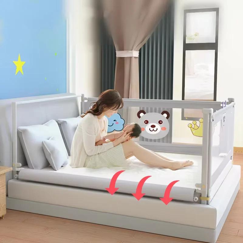 IMBABY Parcs pour Enfants Rail de Sécurité de Lit réglable en Hauteur pour Enfants Parc 0-6Y Bébés C