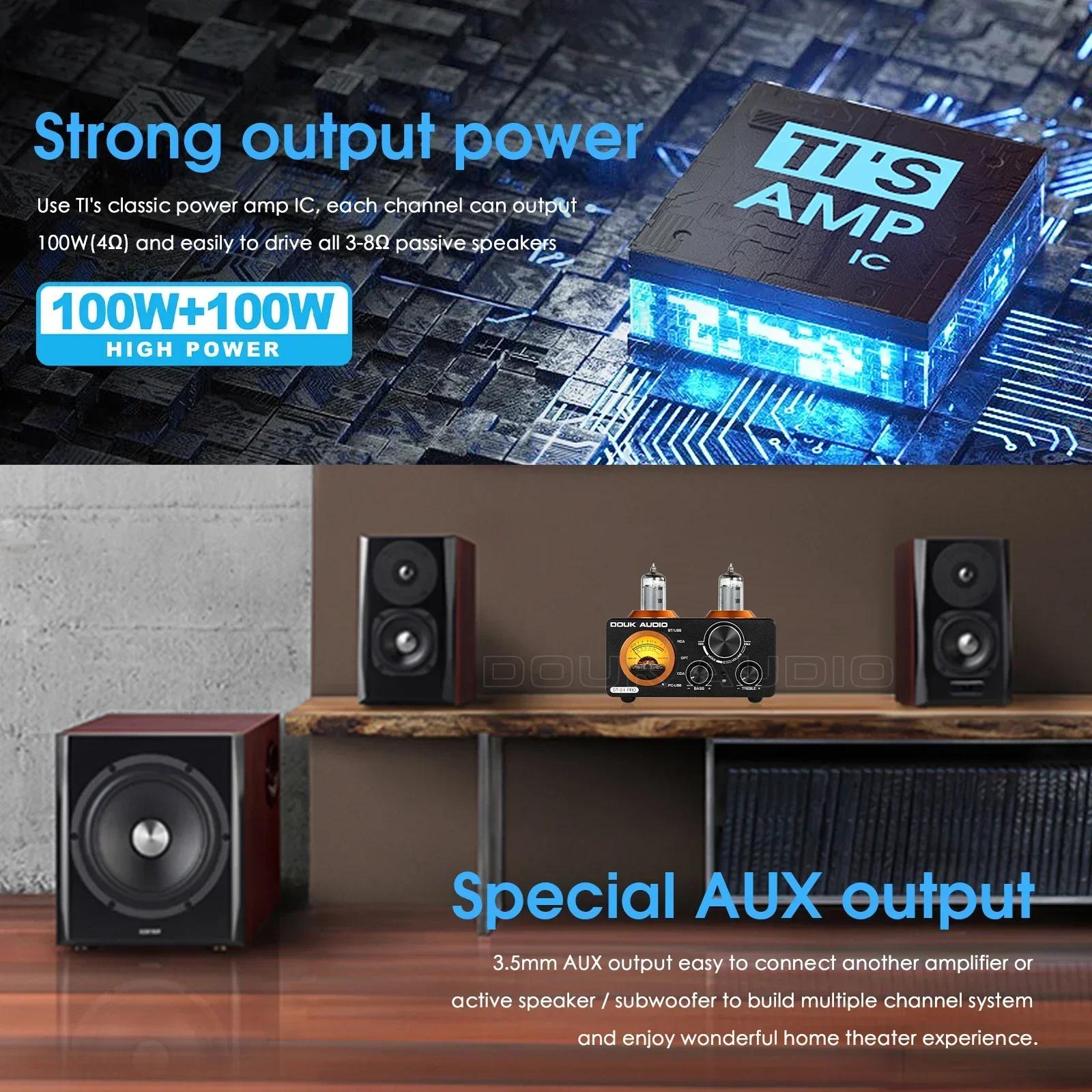 Douk Audio HiFi Bluetooth 5.0 amplificateur à Tube sous vide USB DAC récepteur stéréo COAX/OPT ampli