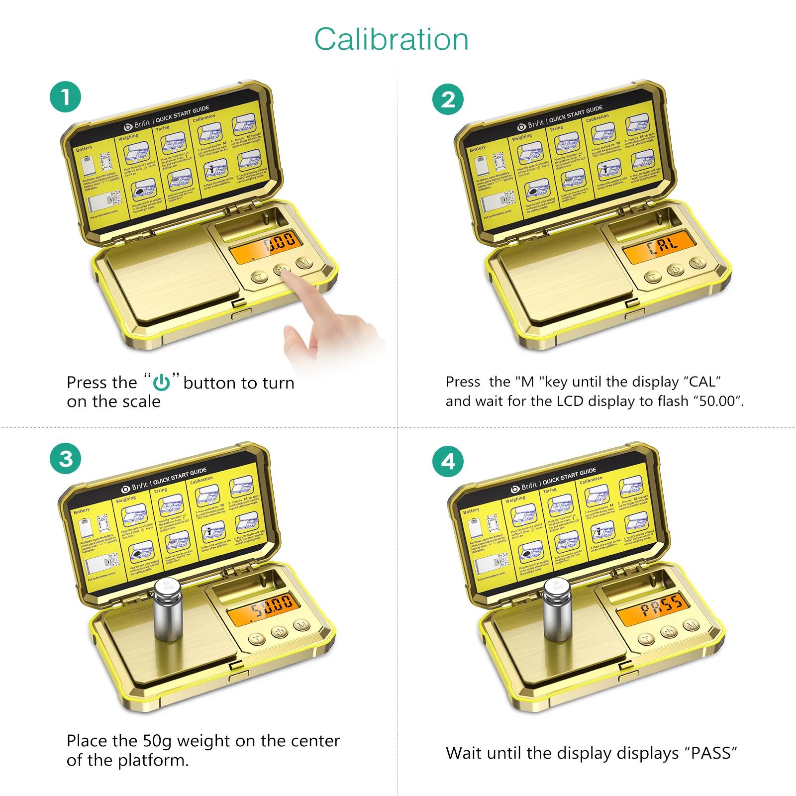 Balance à bijoux numérique 200g 0.01g balances de poche avec poids d'étalonnage 50g balance électron