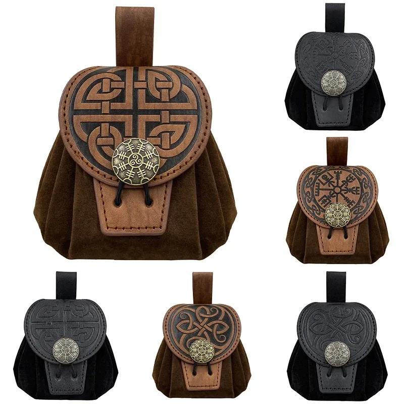 Steampunk – sacs banane de Style Punk médiéval pour hommes, porte-monnaie en cuir Pu, ceinture suspe