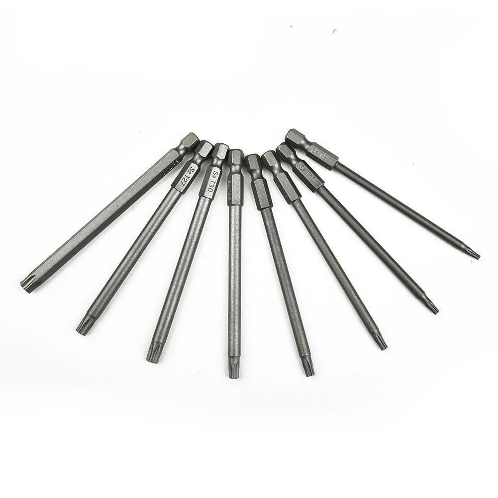Embout de tournevis magnétique Torx, 100mm de long, T8,T10,T15,T20,T25,T27,T30,T40, tournevis électr