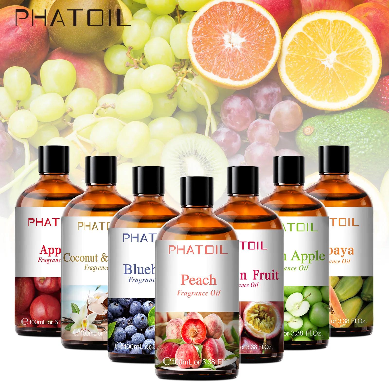 PHATOIL 100ML noix de coco pêche myrtille mangue huile parfumée pomme banane raisin citron arôme hui