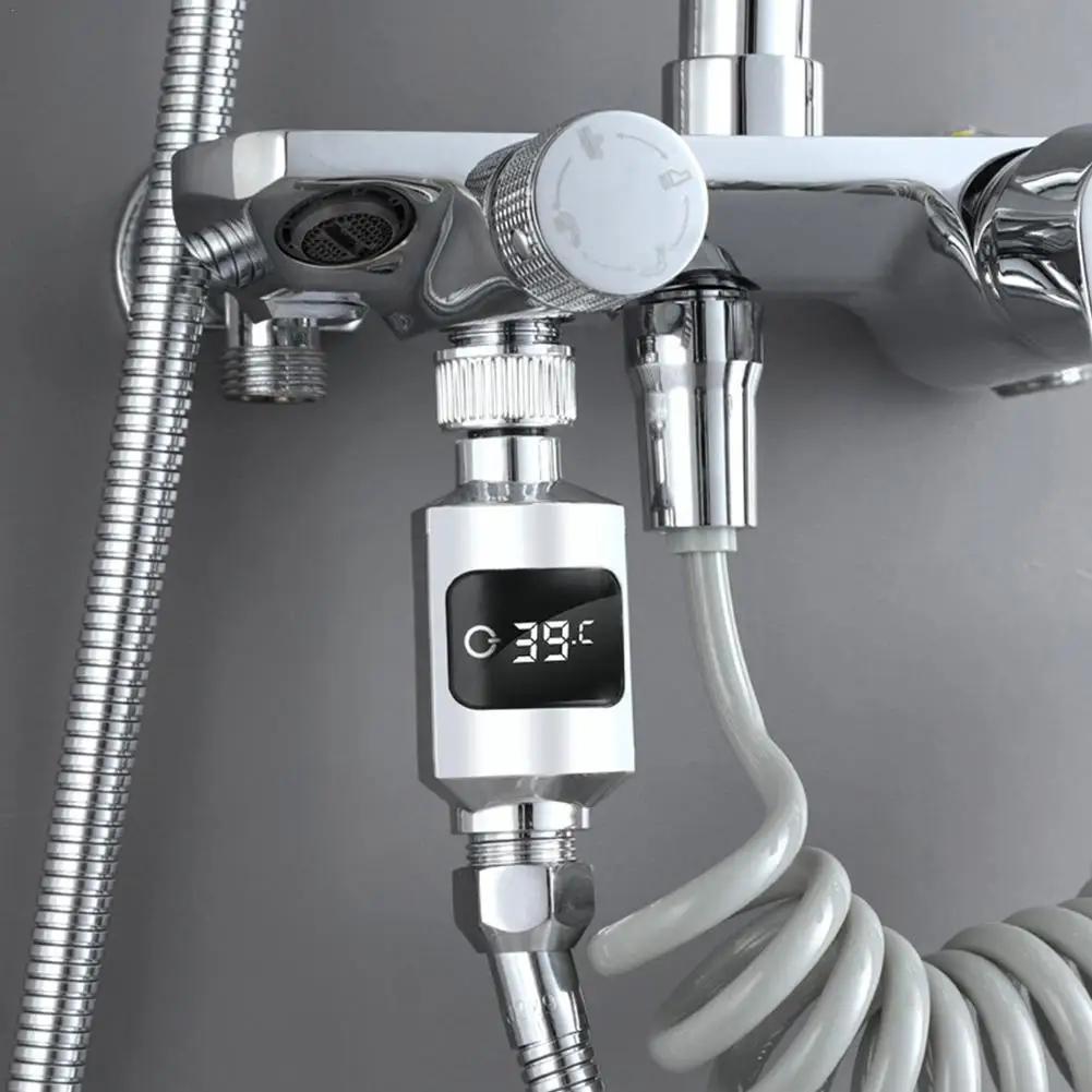 Pommeau de douche avec affichage LED de la température, moniteur de température d'eau électrique, co