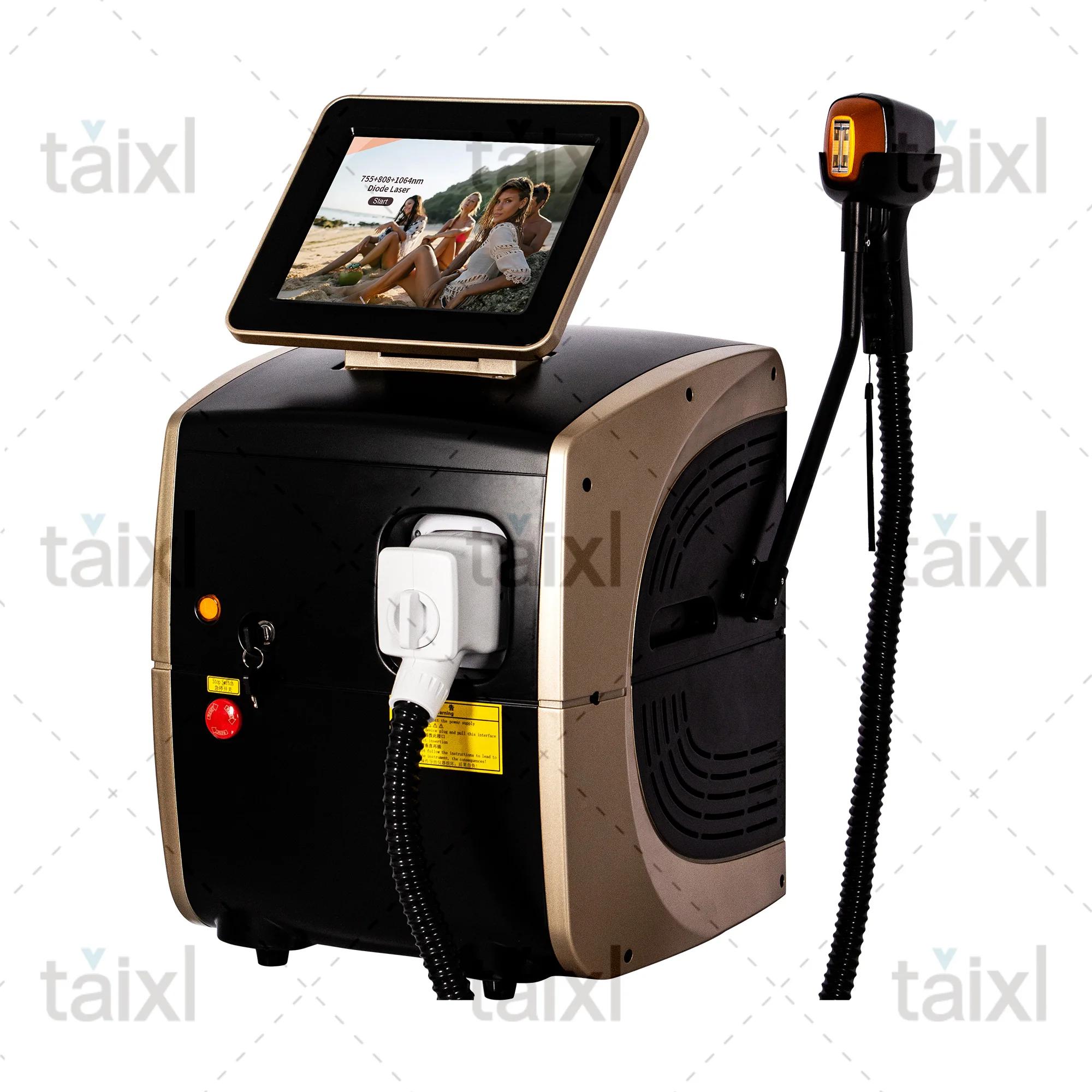 Épilateur laser professionnel en titane glacé sans douleur, appareil d'épilation au laser platine IC