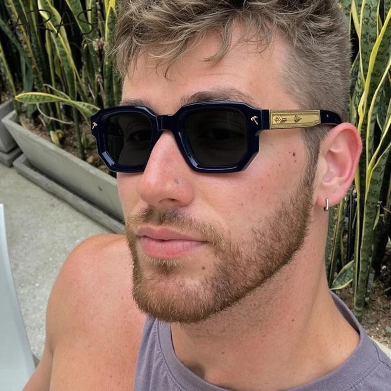 Lunettes de soleil polarisées carrées pour hommes 2026 – Marque de luxe, style vintage, rectangulair