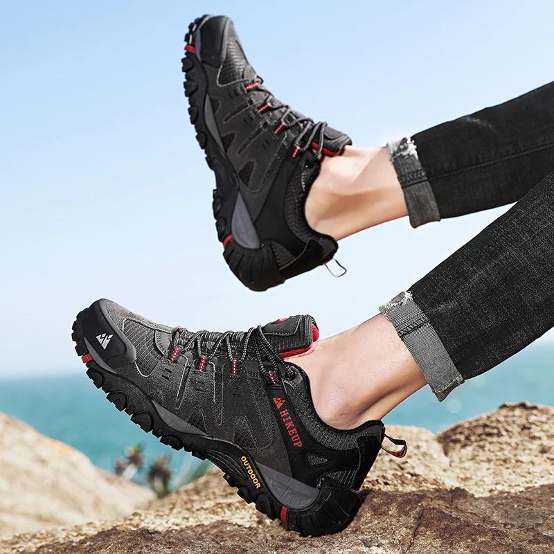 HIKEUP chaussures de randonnée pour hommes chaussures de trekking en montagne chaussures de plein ai
