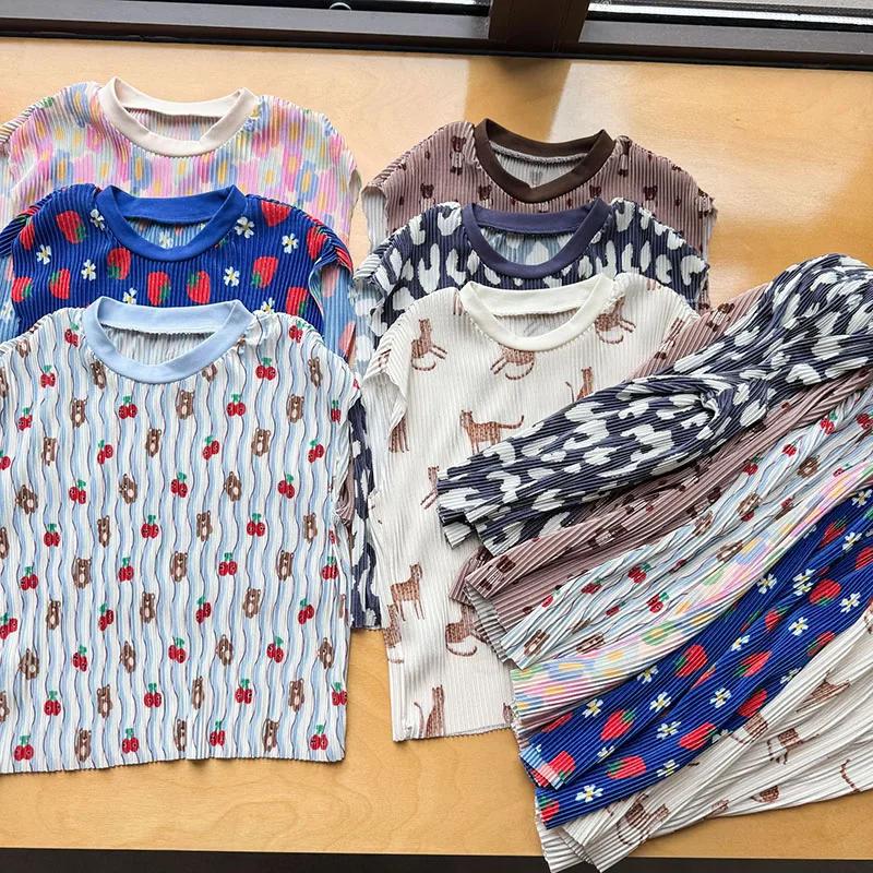 MILANCEL – ensemble de vêtements d'été pour enfants de 1 à 10 ans, T-shirt + short à motif d'ours de