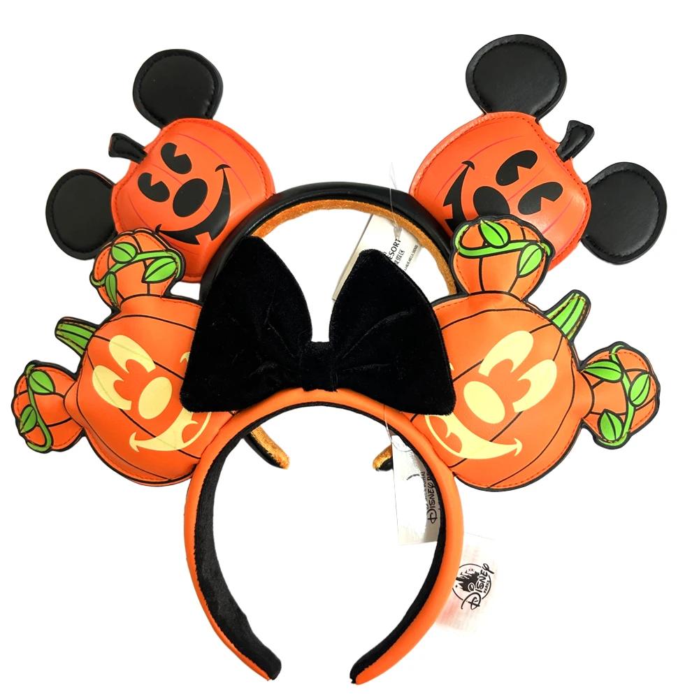PU citrouille Mickey Mouse oreille bandeau COSTUME Hallowmas bandeau Cosplay en peluche cadeau drape