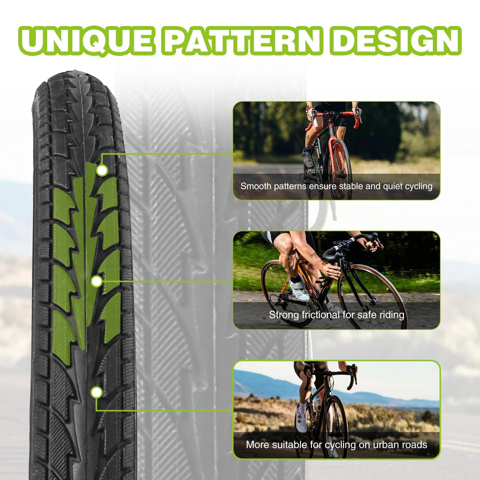 Pneu vélo 26x1.75 ZUKKA pliant mural blanc - Antidérapant drainage urbain banlieue