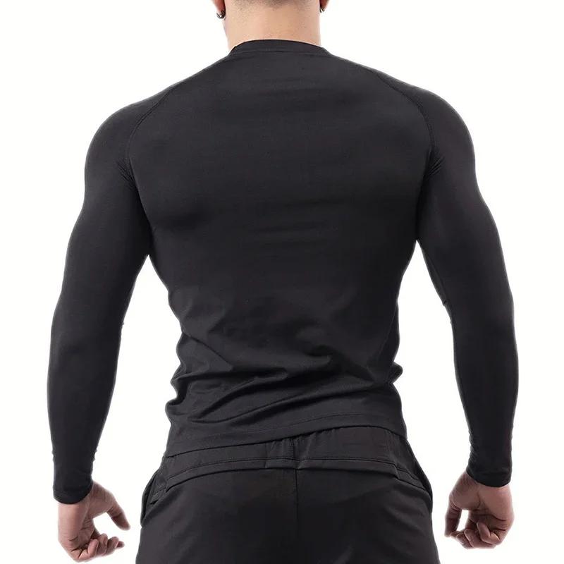 Chemises de Compression à manches longues imprimé araignée pour hommes, sous-vêtements d'entraînemen