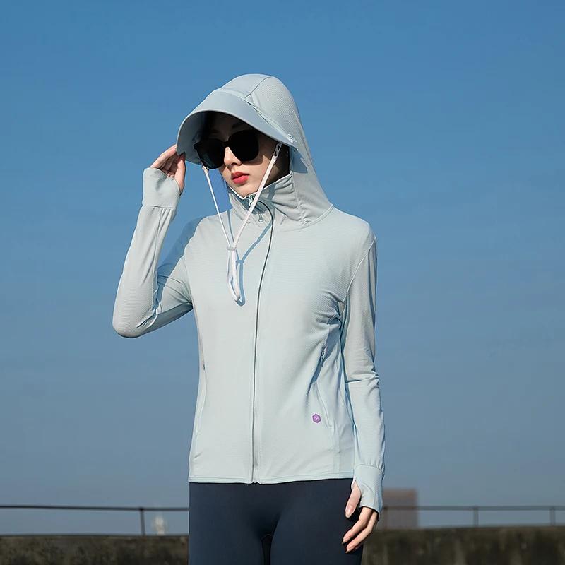 Vêtement été couple en soie glacée - Protection UV légère pour sport et loisirs en extérieur