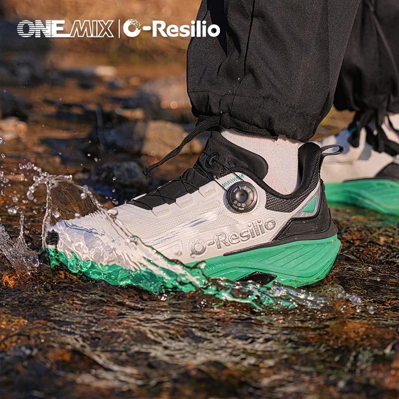 ONEMIX baskets de course en plein air hommes chaussures de sentier élastiques léger respirant femmes
