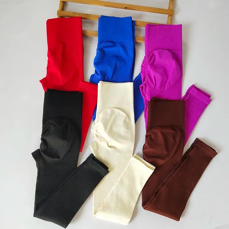 Leggings de yoga côtelés pour femme, collection automne-hiver, taille haute, épaissis, effet push-up