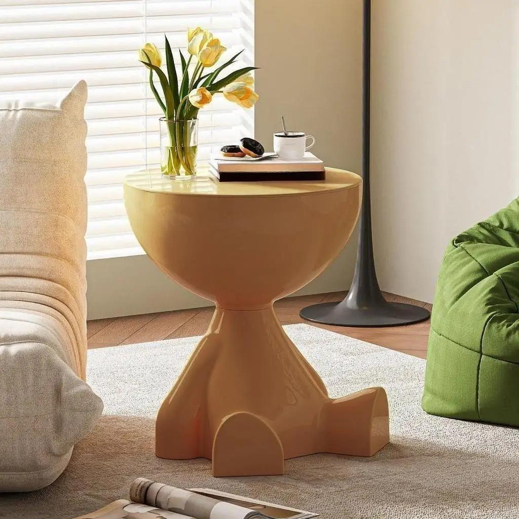 Table d'appoint à tête plate, petite Statue de dessin animé, ornement de bord de canapé, Table basse