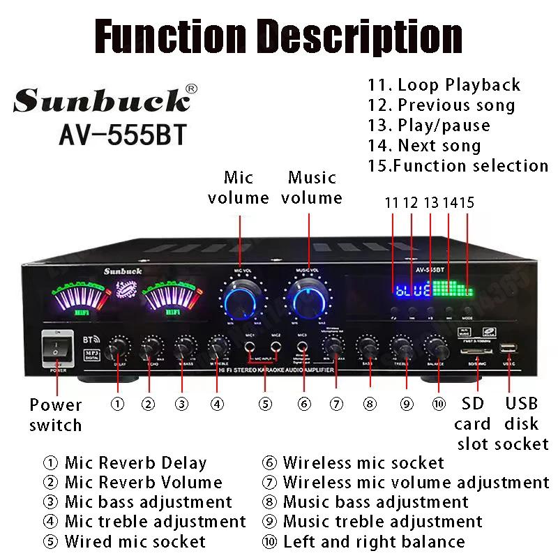 Amplificateur de son d'écran dynamique Bluetooth, stéréo HiFi, numérique, maison, voiture, karaoké,