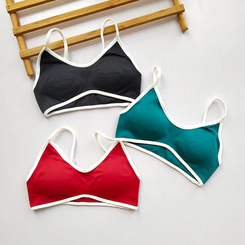 Soutien-gorge de Sport athlétique rembourré, antichoc, sans couture, Sexy, dos nu, pour femmes, entr