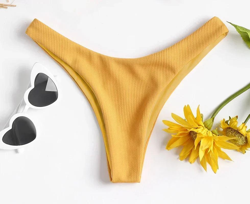Maillot de bain brésilien taille basse pour femmes, culotte, culotte, tanga astronomique, en V, sexy