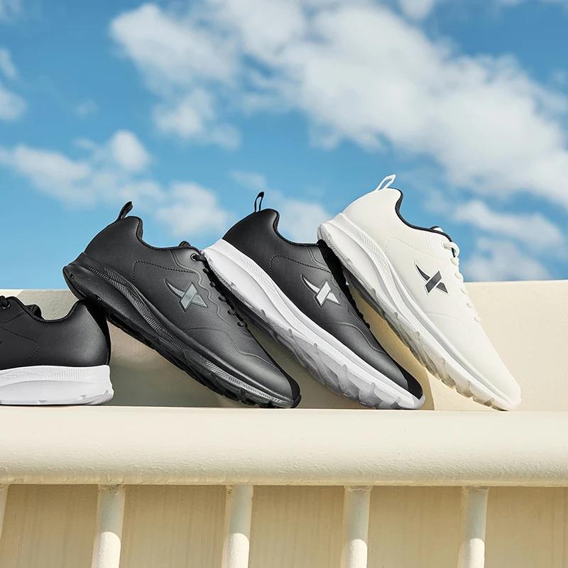 Chaussures de course homme Xtep hiver cuir imperméables - Amorti résistant à l'usure baskets jogging 876419110051