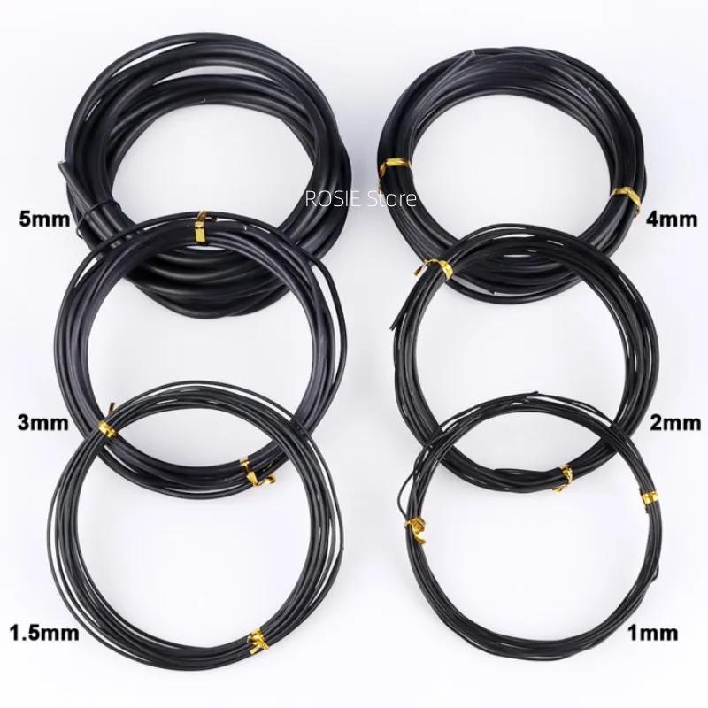 Fil d'aluminium en forme de bonsaï de jardin, 1.0mm, 1.5mm, 2.0mm, 3mm, 4mm, 5mm, noir, six TANfor j