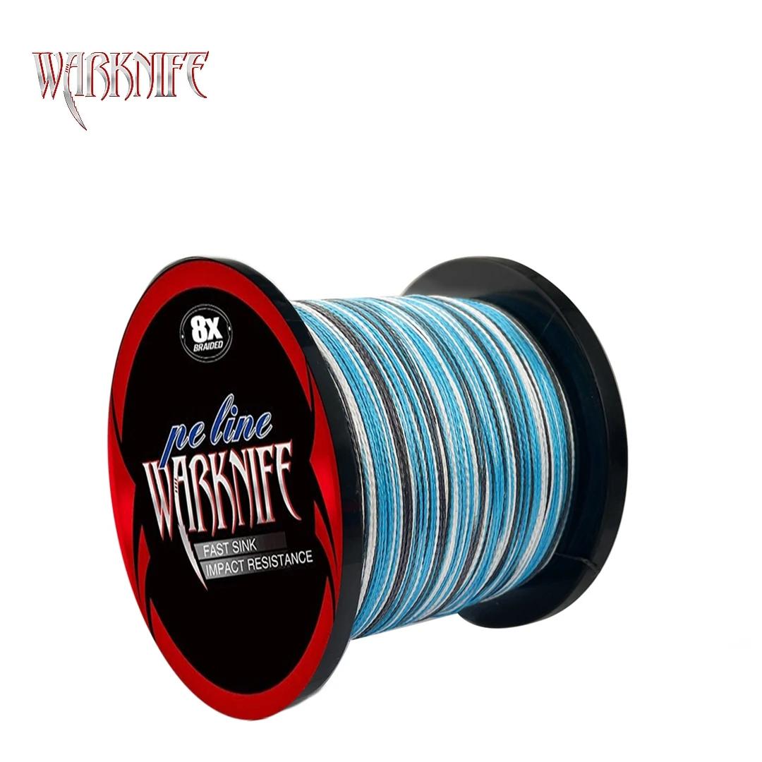 Warknife-Ligne de pêche tressée en fibre PE super puissante, 8 brins, 4 brins, 3000m, 6-300lb, camou