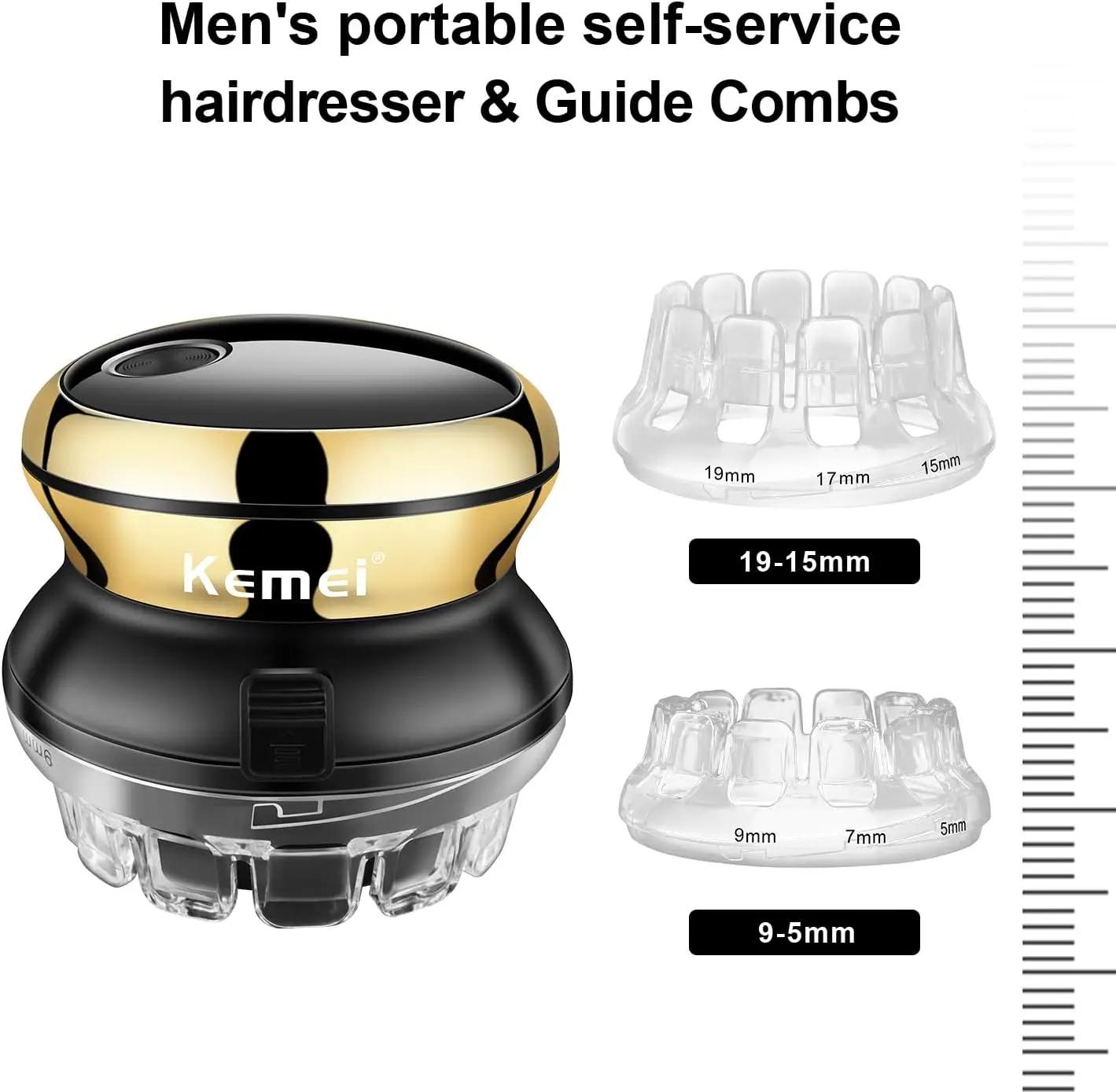 Kemei 887 UFO électrique même coupe tondeuse à cheveux rotative pour hommes kit de raccourci lavable
