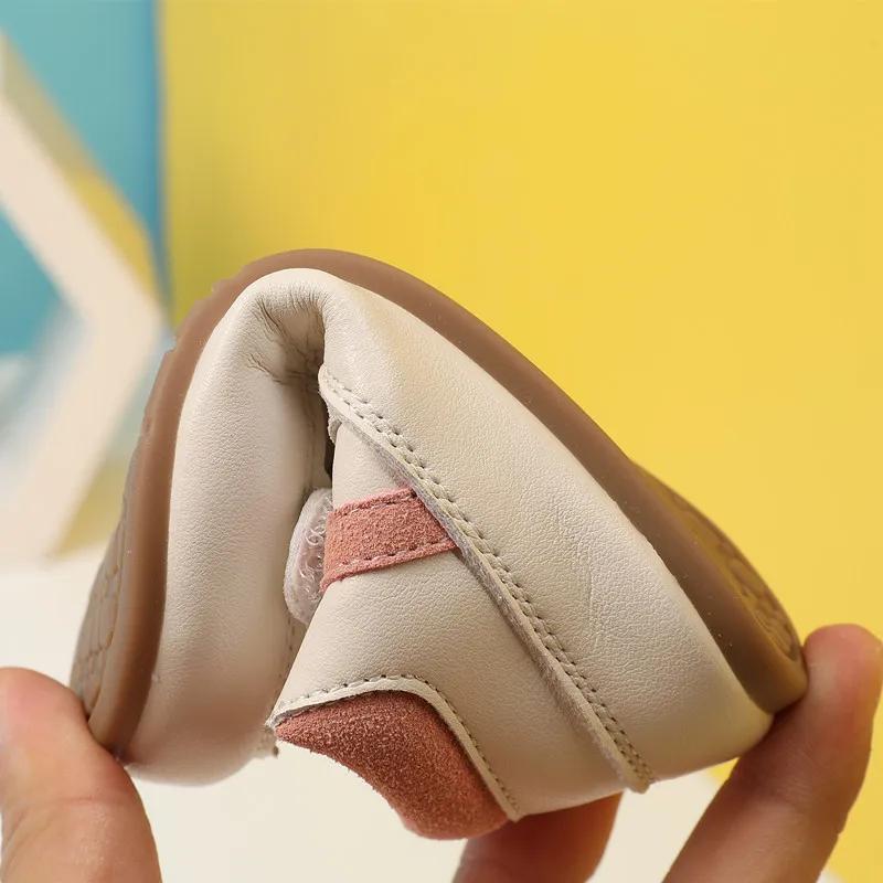 Chaussures en cuir pour bébés de 0 à 5 ans, pieds nus, à semelle souple, pour l'extérieur, Tennis, à