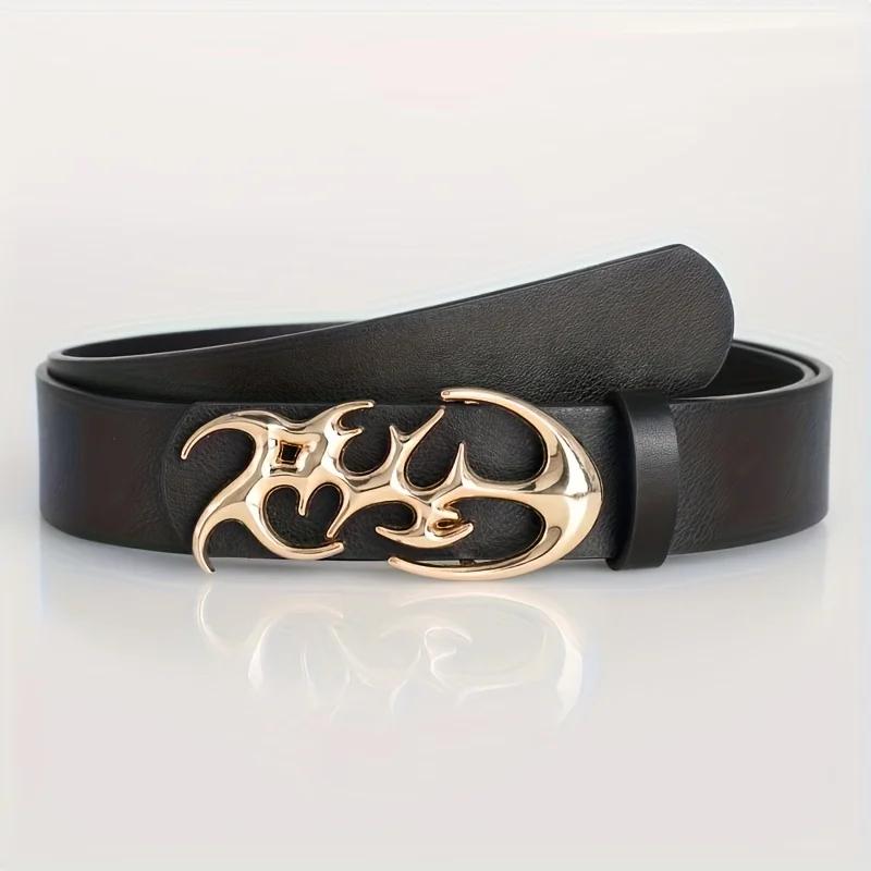 Ceinture Punk à boucle d'aiguille en alliage géométrique pour hommes et femmes, accessoire tendance