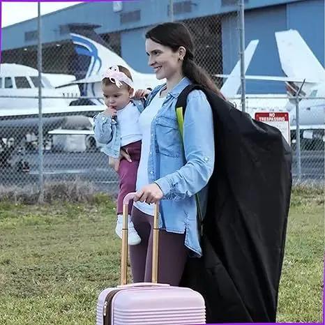 Sac de voyage pour poussette de bébé, avec ceinture d'épaule, sac à poussière universel, organisateu