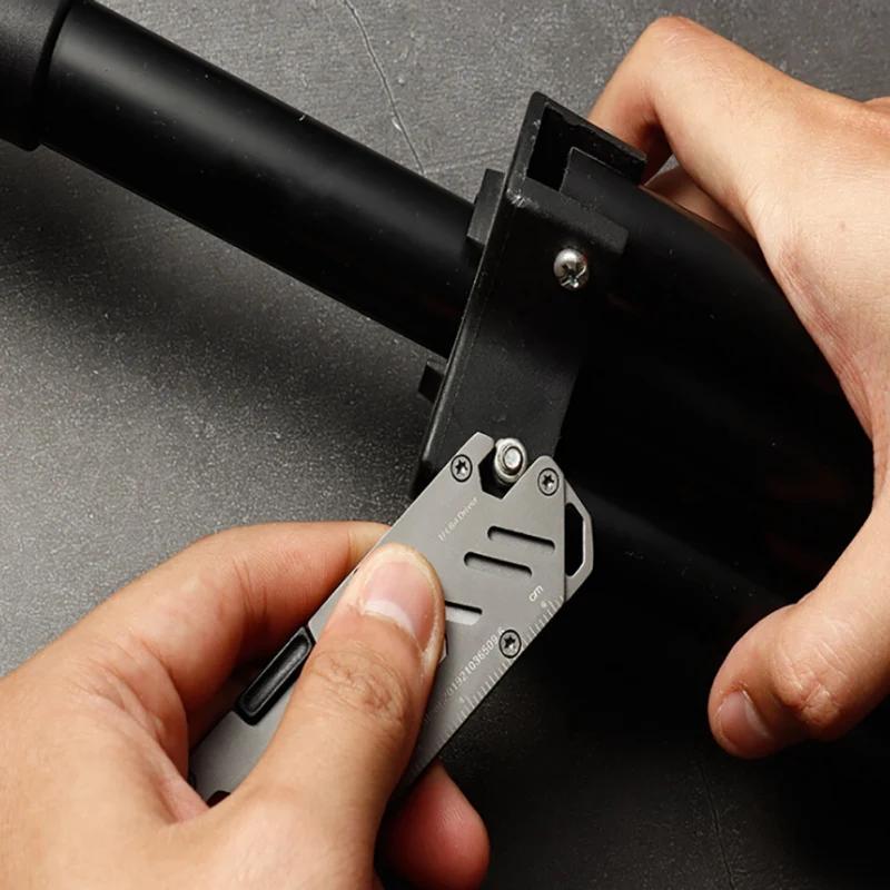 Couteau utilitaire pliant EDC en acier inoxydable, coupe-papier multifonction, couteau manuel, ouvre