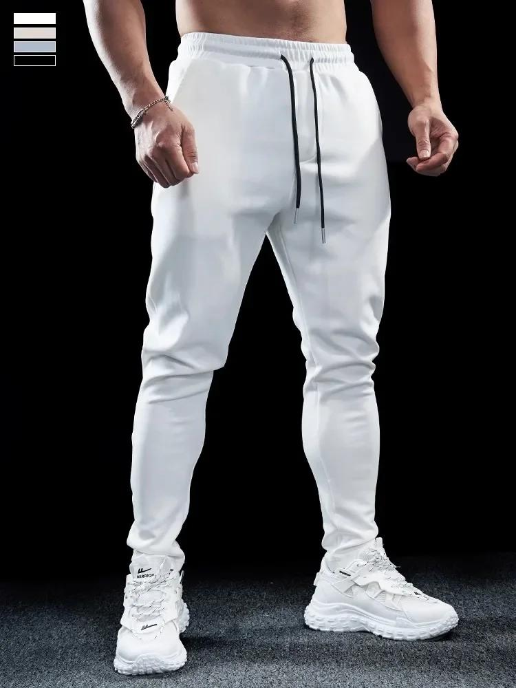 Pantalon de sport pour hommes, Fitness, décontracté, Slim, extensible, course à pied, hauts, séchage