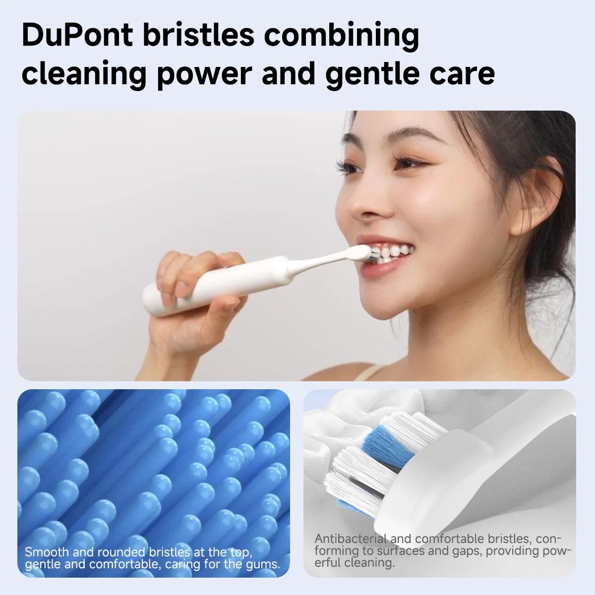 DOCOLAB brosse à dents électrique brosse à vibration sonique Mode 3 vitesses USB charge IPX7 étanche
