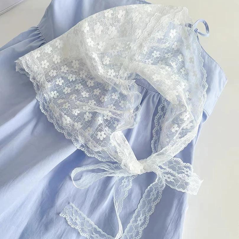 Foulard en dentelle florale tissée blanche pour femmes, enveloppe rétro Triangle, chapeau, bandeau P