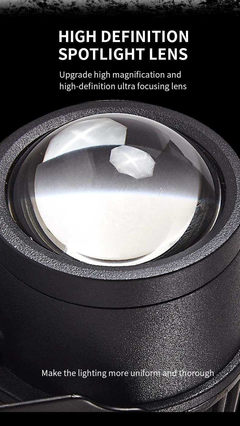 Projecteur led pour moto, véhicule électrique, lentille de pavage, faisceau haut et bas, lampe front