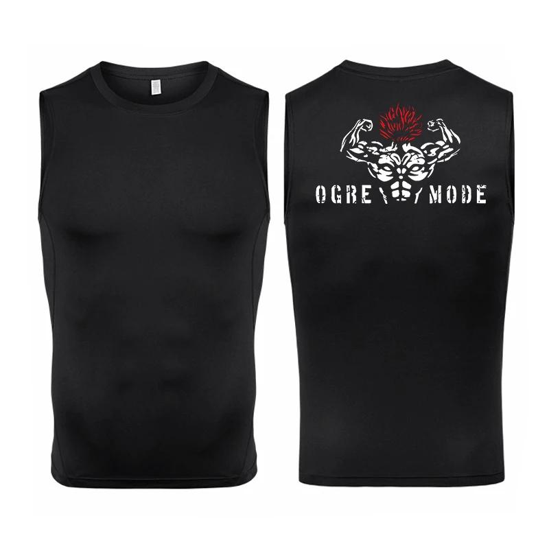 Chemise de Compression sans manches pour hommes, débardeur athlétique à séchage rapide, t-shirts d'e