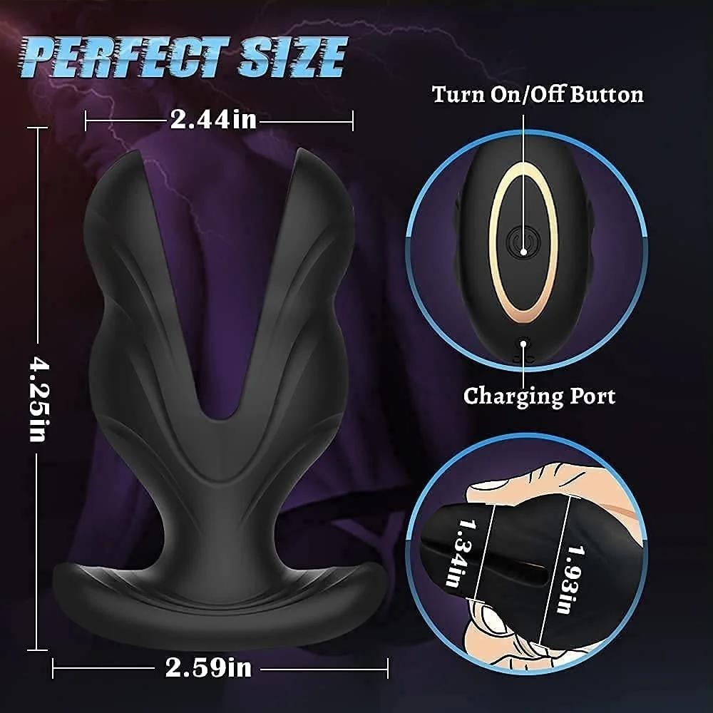 Vibromasseur anal à décharge électrique pour hommes, télécommande sans fil, plug anal vibrant, masse